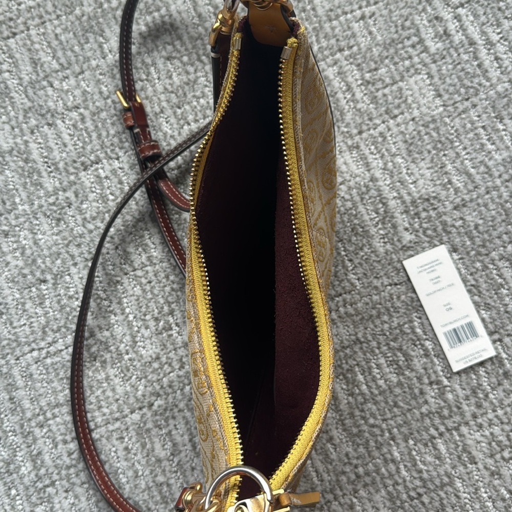 Tory Burch T Monogram Jaquard Mini Hobo goldfinch yellow - Picture 6 of 9